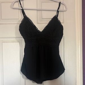 SHEIN Black Lace Tank Top